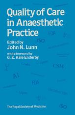 Quality of Care in Anaesthetic Practice