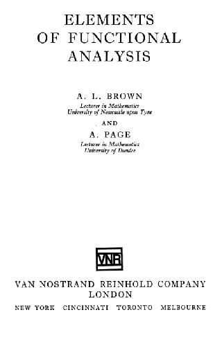 Elements of functional analysis