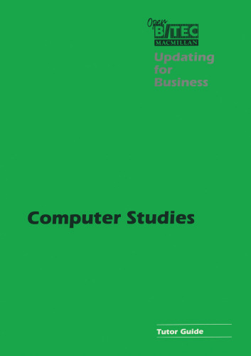 Computer Studies: Tutor Guide