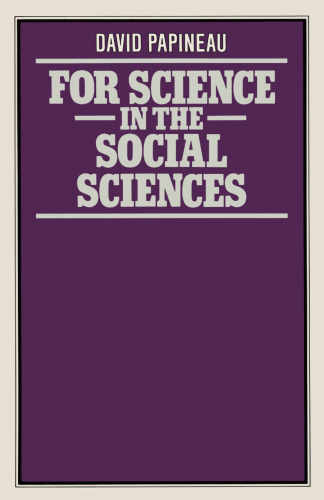 For Science in the Social Sciences