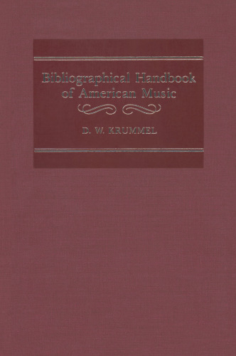 Bibliographical Handbook of American Music