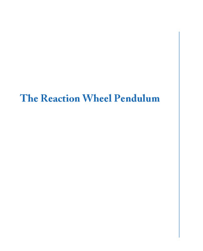 The Reaction Wheel Pendulum