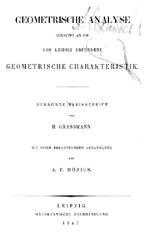 Geometrische analyse geknuepft an die von Leibniz erfundene geometrische Charakteristik