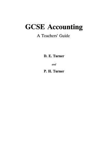 GCSE Accounting: A Teachers’ Guide