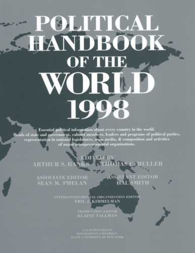 Political Handbook of the World: 1998: Governments and Intergovernmental Organizations as of January 1, 1998