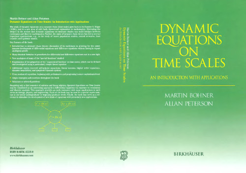 Dynamic equations on time scales: an introduction with applications