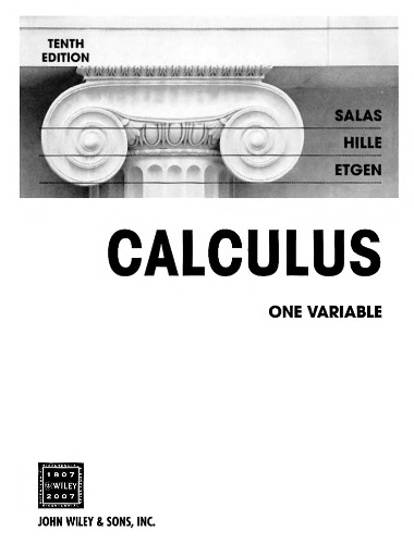 Calculus: one variable