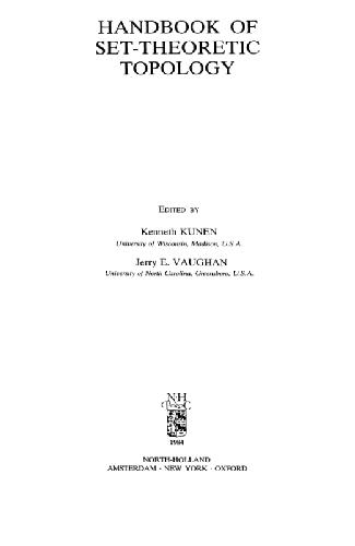 Handbook of set-theoretic topology