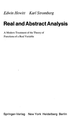 Real and abstract analysis