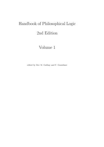 Handbook of Philosophical Logic
