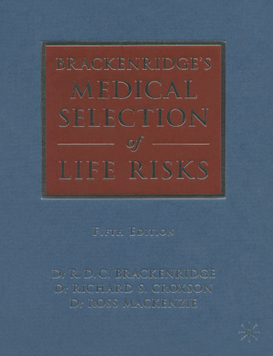 Brackenridge’s Medical Selection of Life Risks