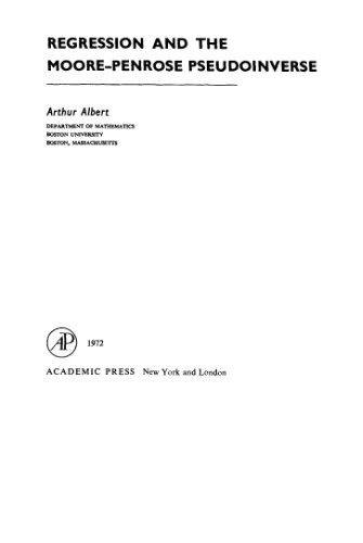 Regression and the Moore-Penrose Pseudoinverse