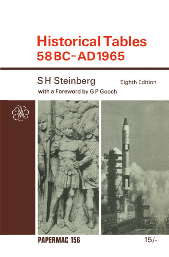 Historical Tables, 58 B.C.–A.D. 1965