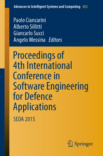 Proceedings of 4th International Conference in Software Engineering for Defence Applications: SEDA 2015