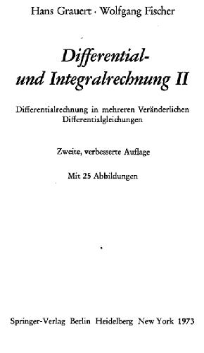 Differential- und Integralrechnung 2