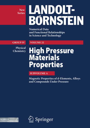 Magnetic Properties of d-Elements, Alloys and Compounds Under Pressure
