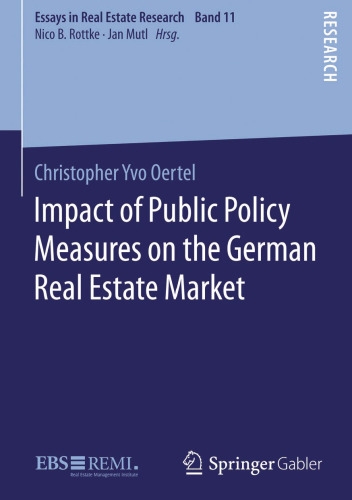 Impact of Public Policy Measures on the German Real Estate Market