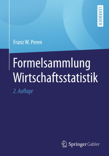 Formelsammlung Wirtschaftsstatistik