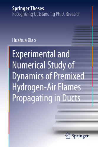 Experimental and Numerical Study of Dynamics of Premixed Hydrogen-Air Flames Propagating in Ducts