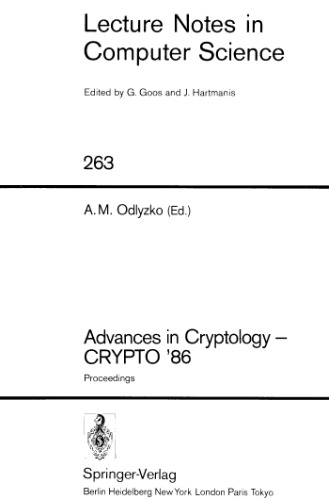 Advances in Cryptology — CRYPTO’ 86: Proceedings