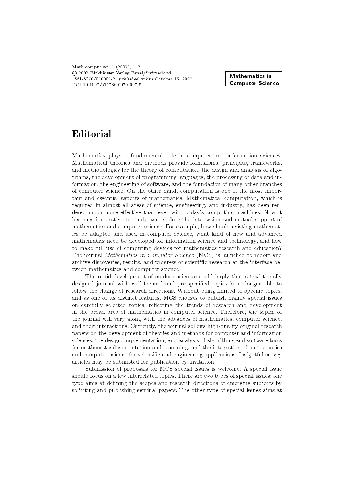 Mathematics in Computer Science