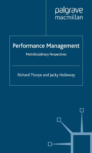 Performance Management: Multidisciplinary Perspectives