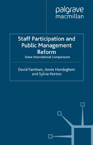 Staff Participation and Public Management Reform: Some International Comparisons