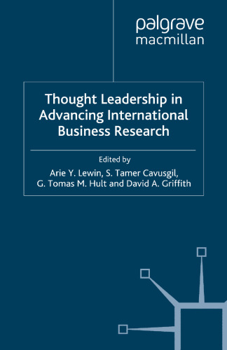 Thought Leadership in Advancing International Business Research