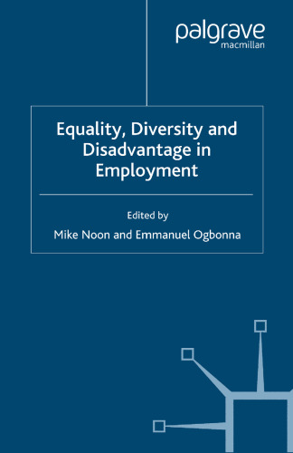 Equality, Diversity and Disadvantage in Employment