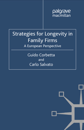 Strategies for Longevity in Family Firms: A European Perspective