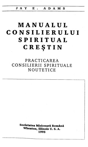 Manualul consilierului spiritual crestin