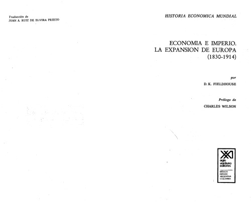 Economia e Imperio. La expansion de Europa (1830-1914)