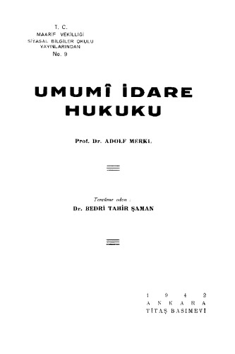 Umumi İdare Hukuku