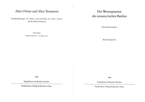 Die Westexpansion des neuassyrischen Reiches: Eine Strukturanalyse