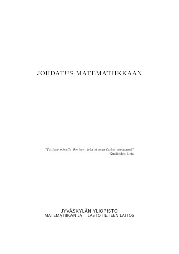 Johdatus matematiikkaan