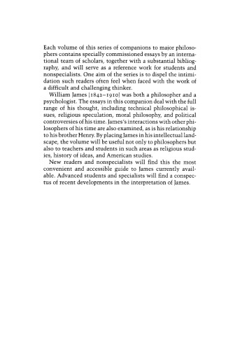 The Cambridge Companion to William James