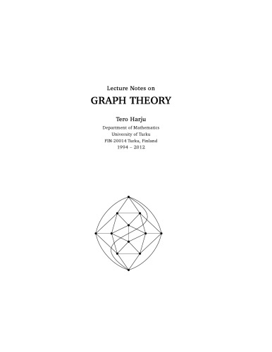 Lecture notes on Graph Theory
