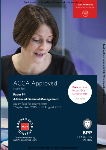 ACCA P4 Advanced Financial Management: Study Text