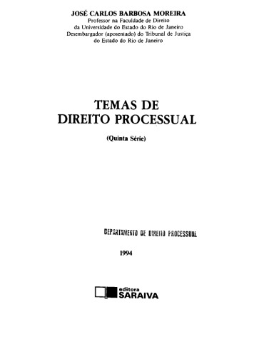 Temas de Direito Processual
