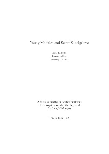 Young Modules and Schur Subalgebras