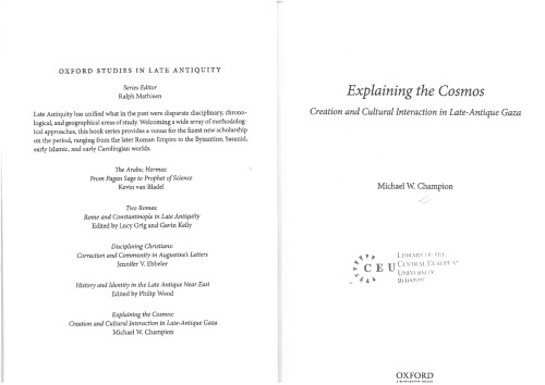 Explaining the Cosmos: Creation and Cultural Interaction in Late-Antique Gaza