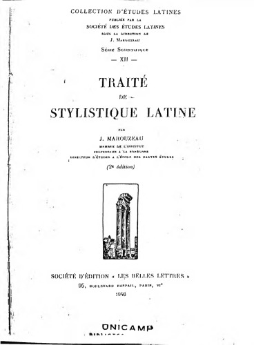 Traité de stylistique latine