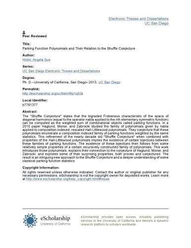 Parking Function Polynomials and Their Relation to the Shuffle Conjecture