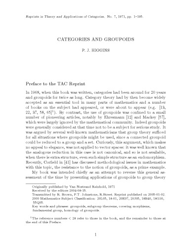 Categories and groupoids