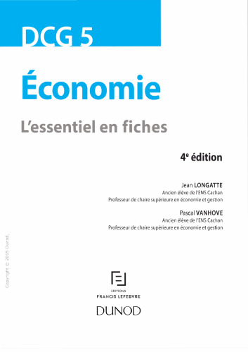 DCG 5 Economie - 4e éd. - L’essentiel en fiches