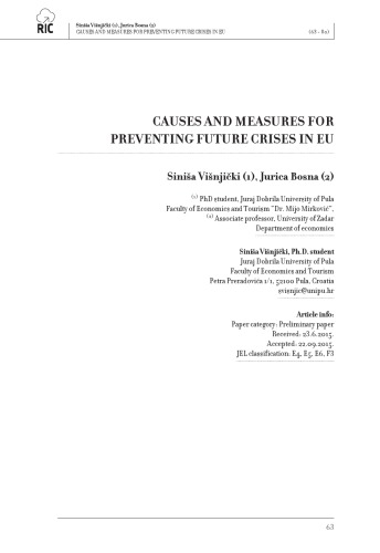 Causes and Measures for Preventing Future Crises in EU