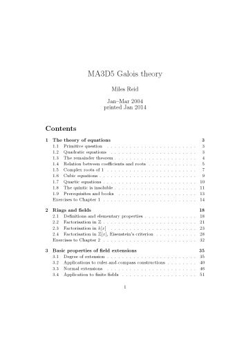 MA3D5 Galois theory