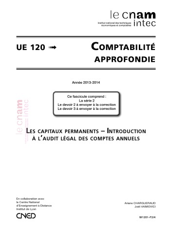 UE 120 Comptabilite approfondie 120 Série 2