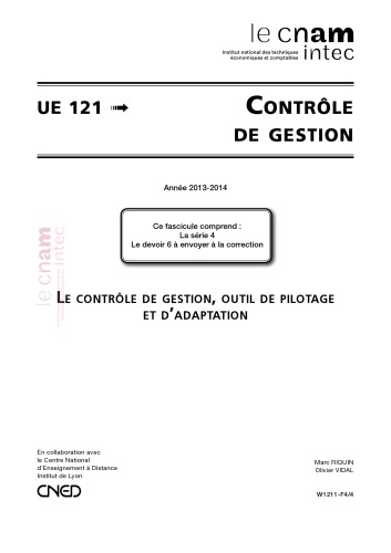 UE 121 Controle de gestion Série 4