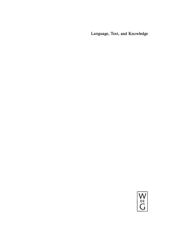 Language, Text, and Knowledge: Mental Models of Expert Communication